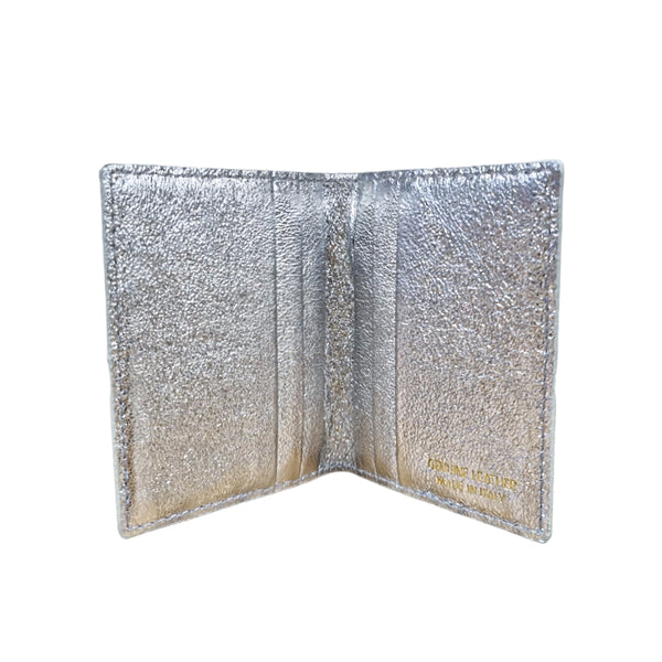 Metallic Card Wallet - Silver