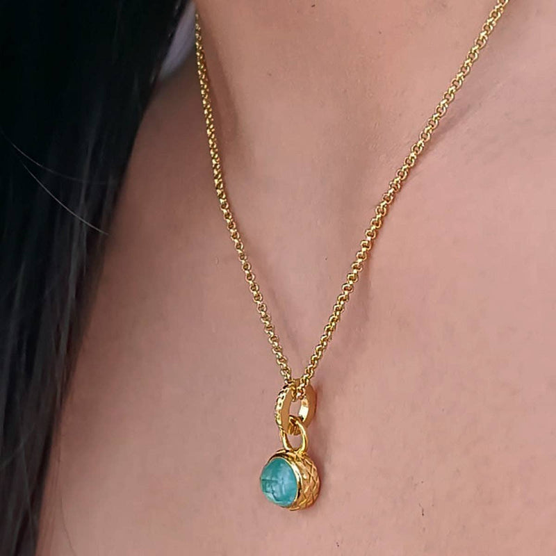 Icarus Gemstone Pendant Necklace Amazonite
