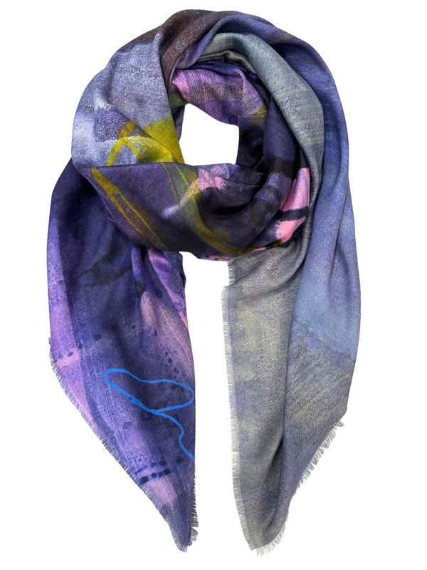 Abstract Scape I Scarf - Silk