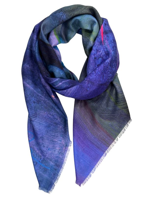 Abstract Scape II Scarf - Silk