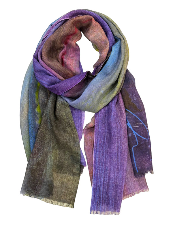 Abstract Scape Scarf - Wool