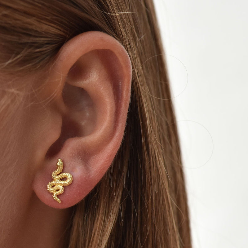 Medusa Mini Snake Stud Earrings