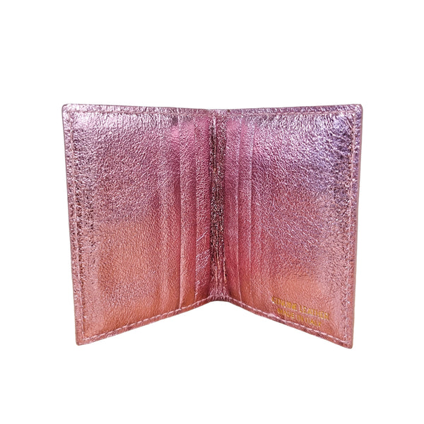 Metallic Card Wallet - Pink