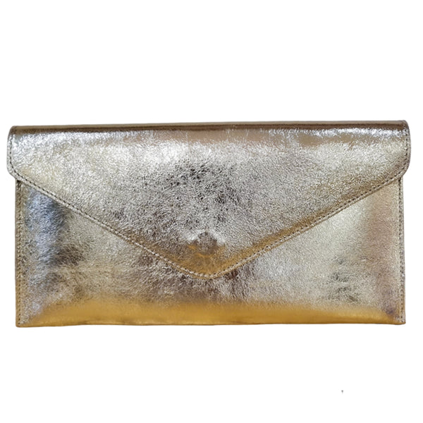 Metallic Envelope Clutch - Gold