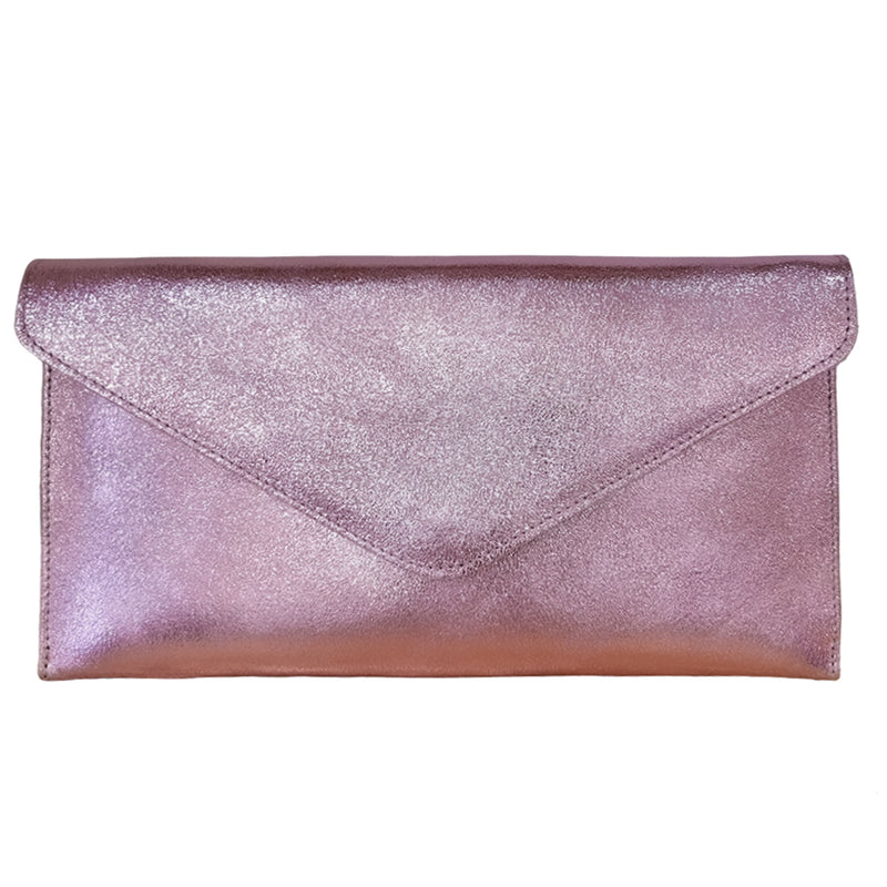 Metallic Envelope Clutch - Pink