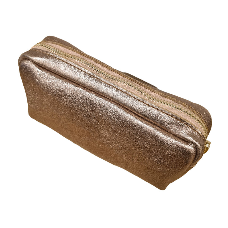 Metallic Make-Up Pouch - Rose Gold
