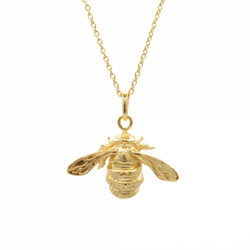 Bumble Bee Pendant - 925 Silver, Gold