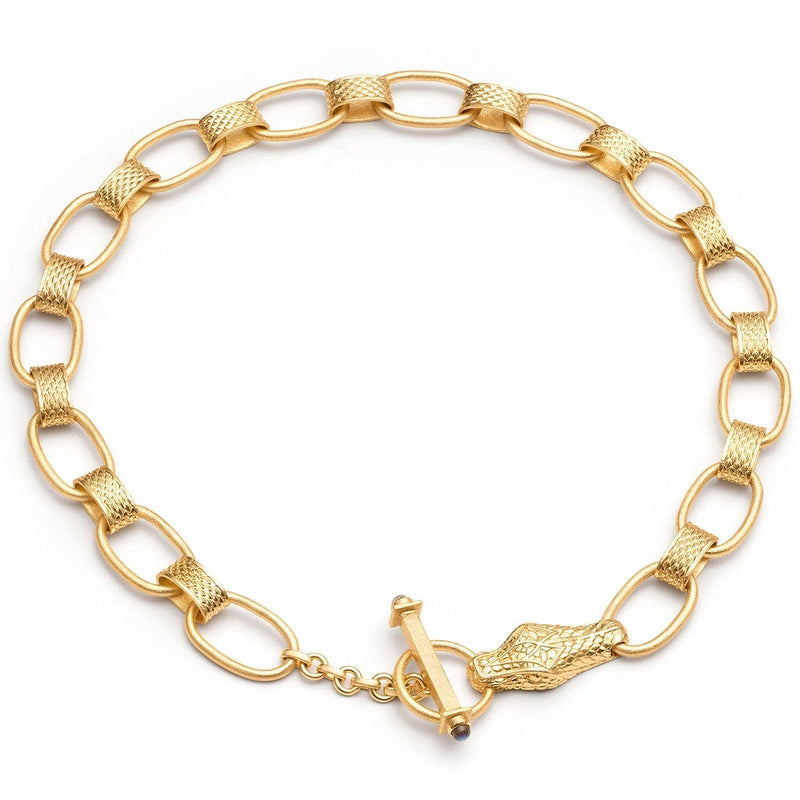 Medusa Chunky Gold Snake Necklace