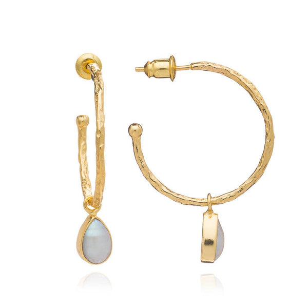 Hydra Gold and Pearl Hoops