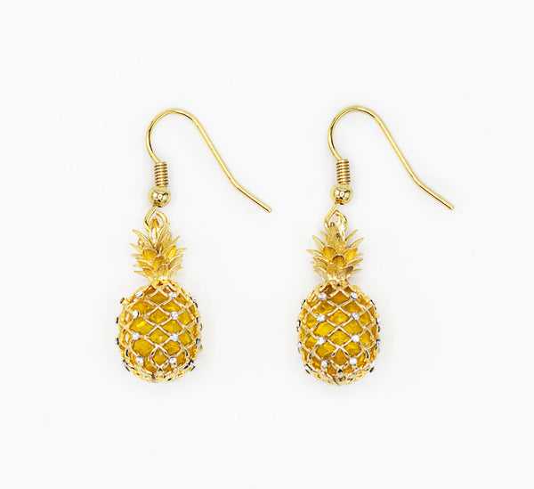Pineapple Crystal Drop Earrings