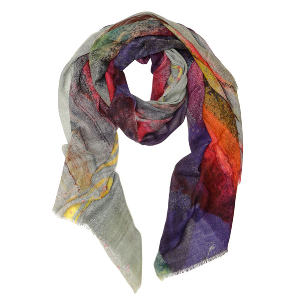 Evening Winter Scape Scarf - Wool