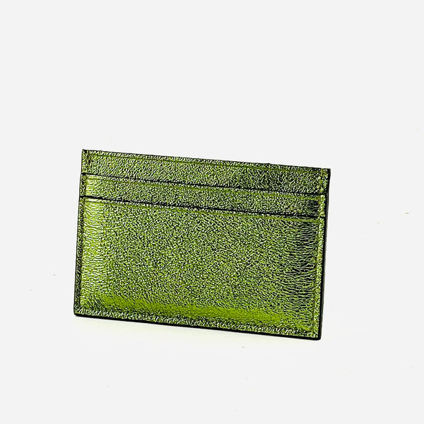 Metallic Card Holder - Olive