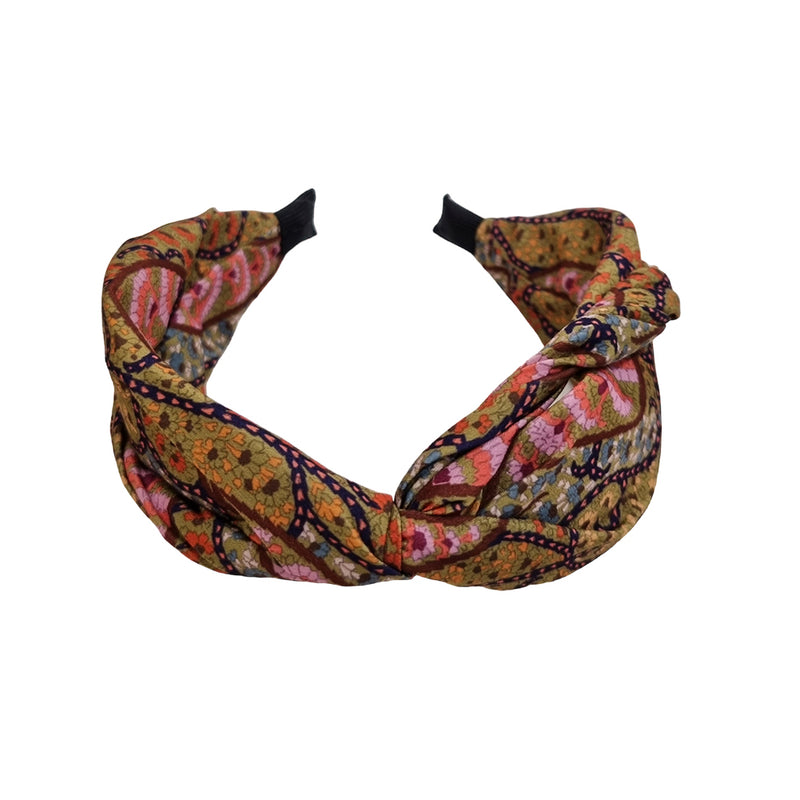 Fabric Hairband - Olive Floral